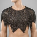 Chainmail Aventail 9mm Round Ring Riveted With Solid Rings 1 Chainmail Collar