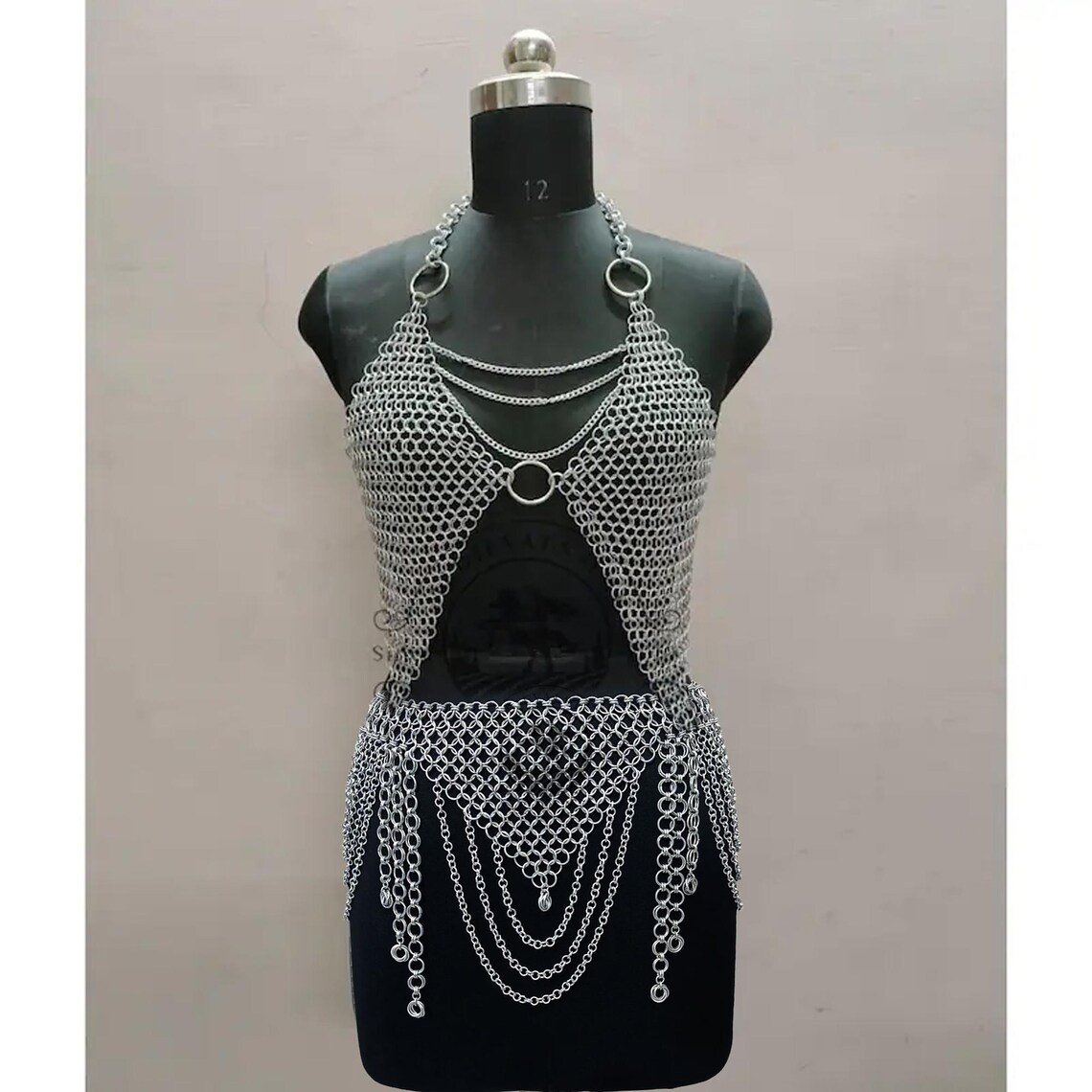 Chainmail Top with Skirt Set (2) Chainmail Top with Skirt Set