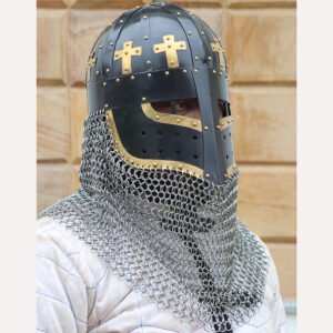 Viking Spectacle Helmet With Chainmail Aventail