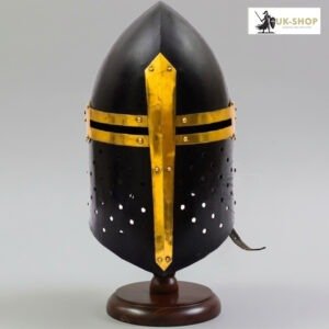 Sugarloaf Helmet Black 1.2MM Steel with Leather Liner