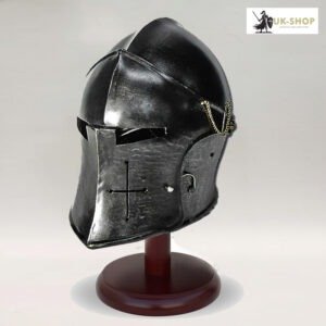 Knight Barbute Helmet - Black 1.2MM