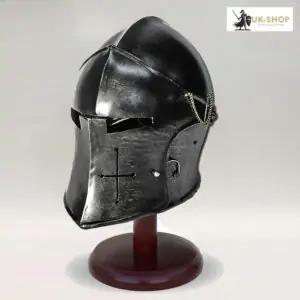 Knight Barbute Helmet - Black 1.2MM