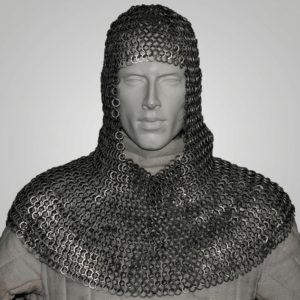 9MM Chainmail Coif Flat Riveted Ring Solid Ring Mild Steel