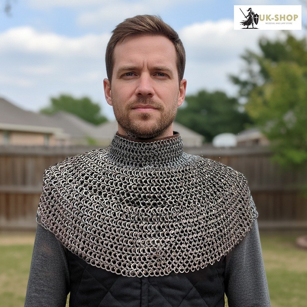 chainmail collar 9mm flat ring riveted mild steel chainmail collar 9mm flat ring riveted mild steel Chainmail Collar 9mm Flat Ring Riveted, Alternative Solid Rings Mild Steel