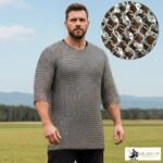Aluminum Chainmail Haubergeon 10MM Round Ring Riveted Every Rings 1 chainmail haubergeon 10mm round ring riveted every ring
