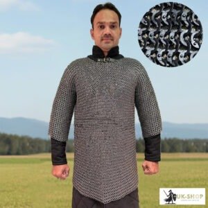 Chainmail Hubergeon 10MM -18 Gauge Flat Ring Riveted With Solid Rings