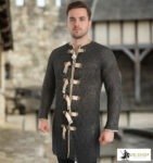 chainmail hauberk with buckle clouser