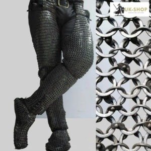 Chainmail Chausses 9mm Round Ring Riveted With Solid Rings Mild Steel