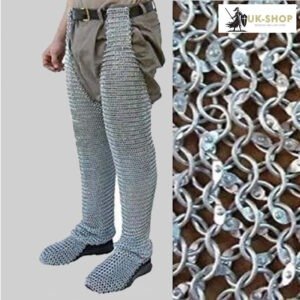Chain mail Chausses 9mm Round Riveted