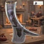 Viking drinking Horn with Stand 12 inches