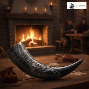 Raven Viking Drinking Horn