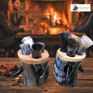 Viking Drinking Small Horn 4 Cup Set For Parties