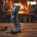 Handmade Viking Drinking OX Horn With Brass