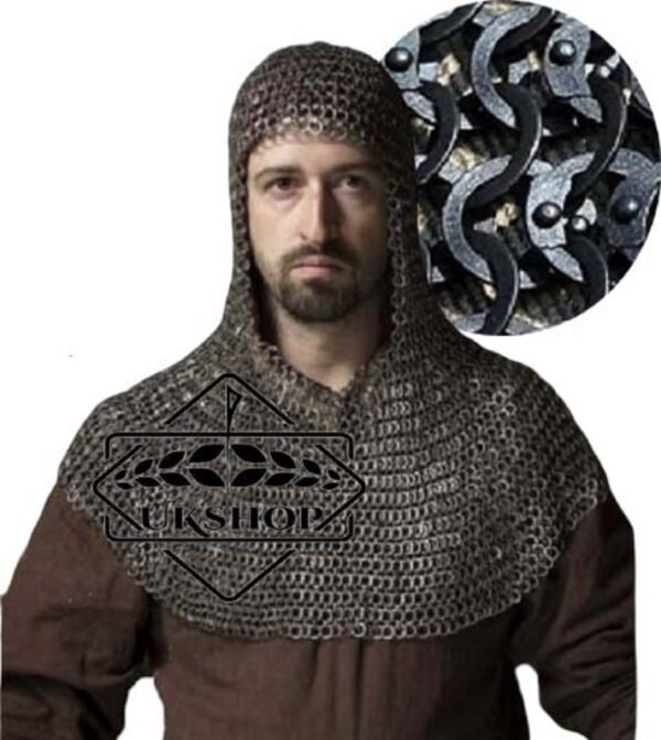 il fullxfull.2048188532 a368 1 Chainmail Coif, 9mm Flat Riveted With Flat Washer