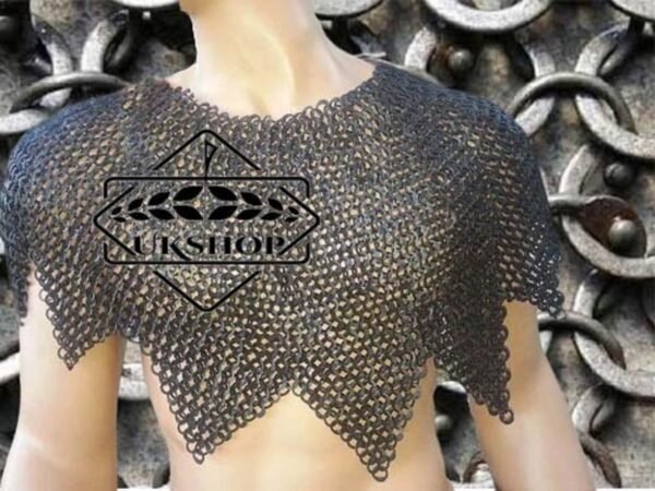 il fullxfull.2048973486 4wli 1 Chainmail Avantail, 9mm Round Riveted With Solid Rings Avantail, Thanks giving gift