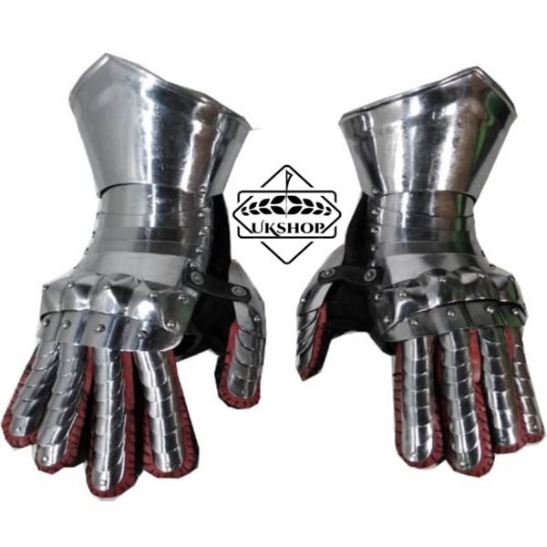 il fullxfull.2063791830 3l10 1 Medieval Gauntlets | Polish 16G Plate Steel | Gothic Gauntlets with Leather Glove | SCA Gauntlets | Thanks giving gift