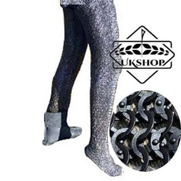 Chainmail Leggings, 9MM Flat Riveted With solid rings