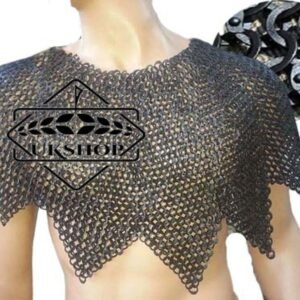 Chainmaile Avantail, 9mm Flat Riveted With Solid Rings Chainmail Avantail, Thanks giving gift