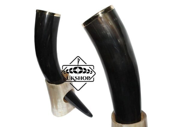 Viking drinking horn with Horn stand, beer Horn, Wine Horn, Viking Drinking Horn - 12" Natural, Thanksgiving gift