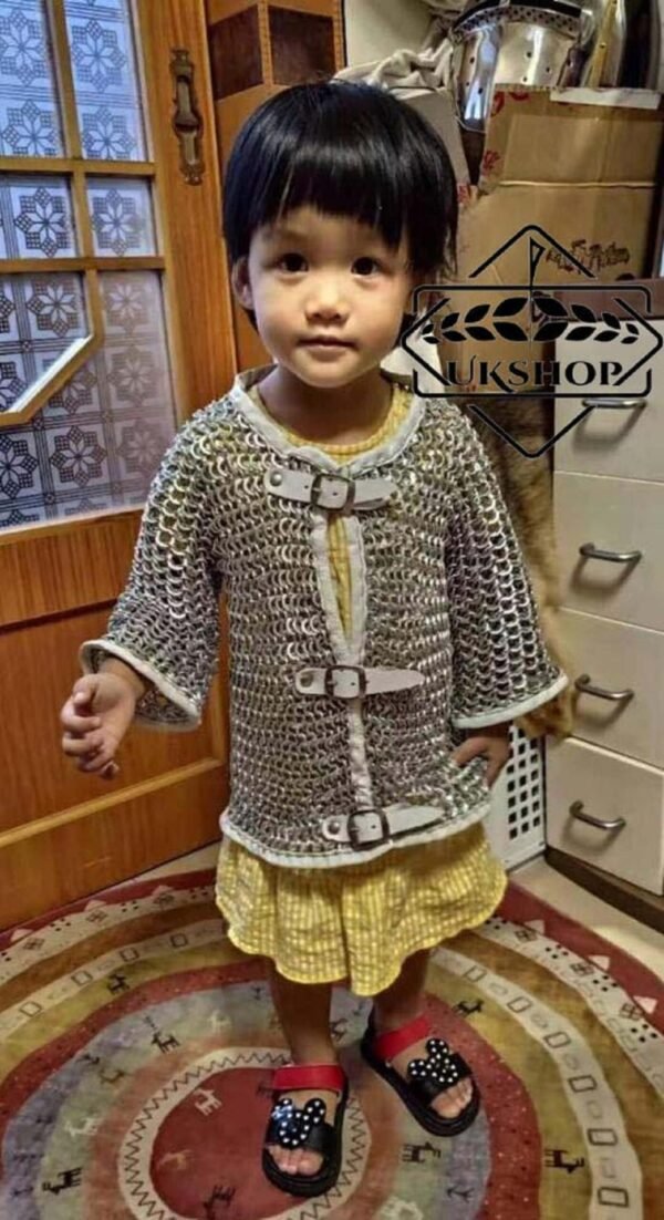 il fullxfull.2193524093 6rwf 1 scaled Chainmail Shirt 3-5 yrs Kids 10mm Flat riveted with Solid Rings