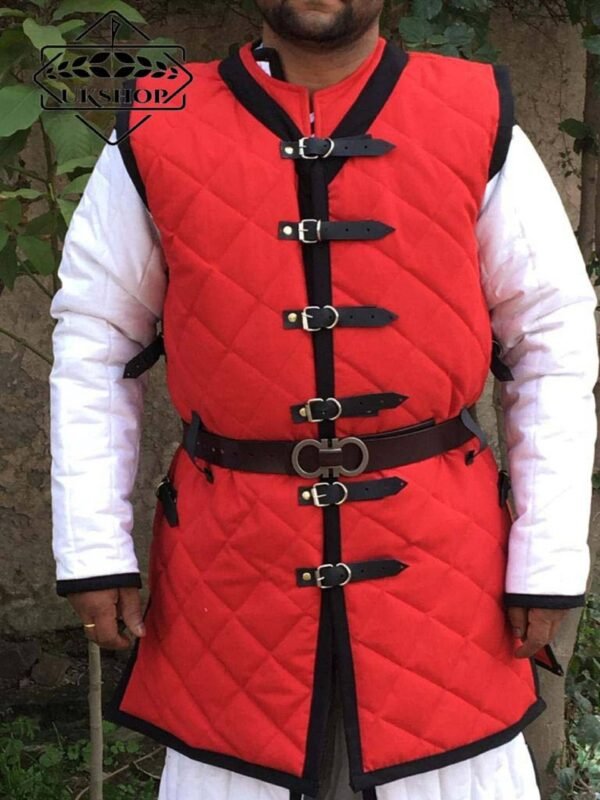 il fullxfull.2240166920 5ukq scaled Medieval sleeveless gambeson for body protection, Quilted gambeson for Thanks giving gift