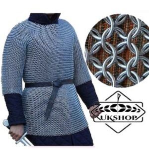 10 MM Butted Mild Steel Chainmail shirt Half Sleeves