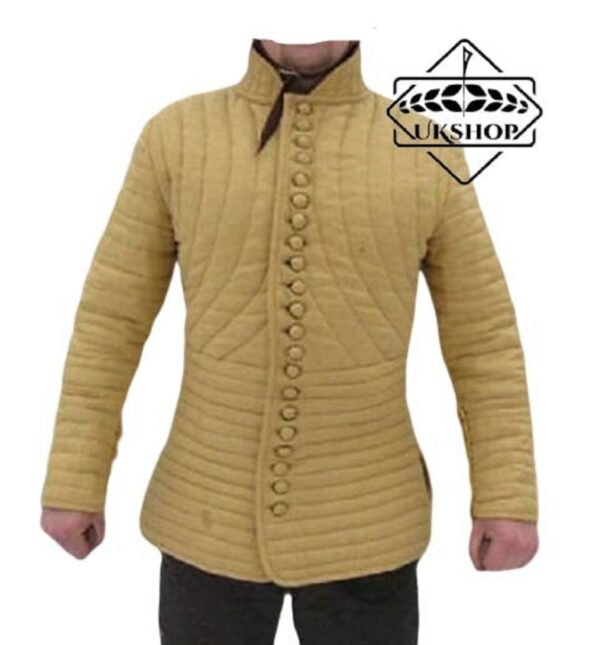 Thick Padded Gambeson Costume With Buttons, Medieval Gambeson for SCA Group, Thanks giving gift