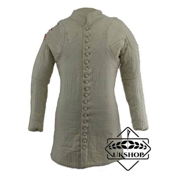 Viking Armor White Gambeson with Buttons, Thanks giving gift