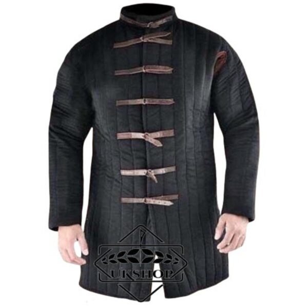 Quilted Armor Black Gambeson for SCA Larp, Thanks giving gift