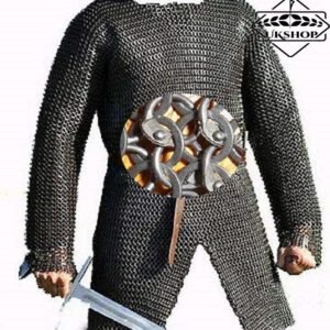 Chainmail shirt, 6mm Round Riveted with Solid rings Full Sleeves