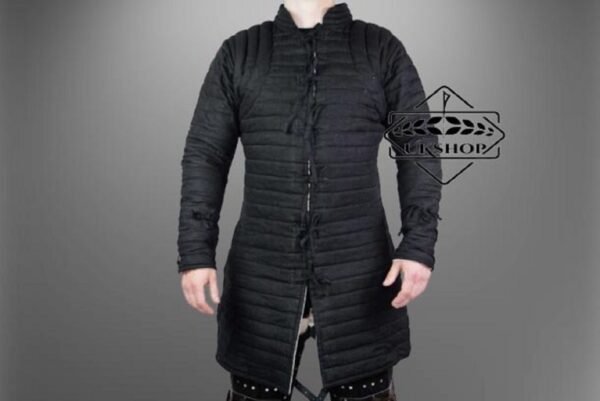 il fullxfull.2471878647 d3m3 1 Black Armor Gambeson with Full Sleeves, Padded Gambeson, Thanks giving gift