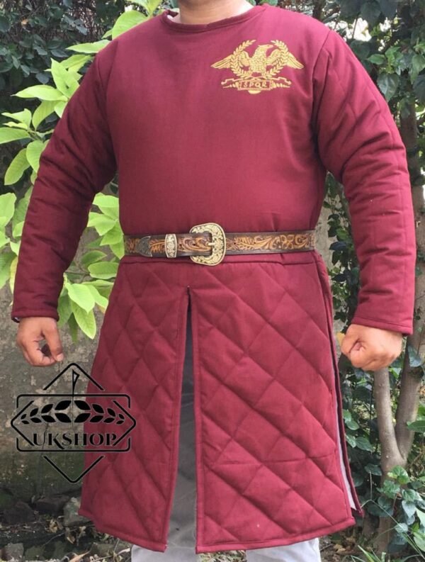 il fullxfull.2543478765 20l6 scaled SPQR Eagle Golden Embroidered Gambeson, Costumes Suit, Thanks giving gift