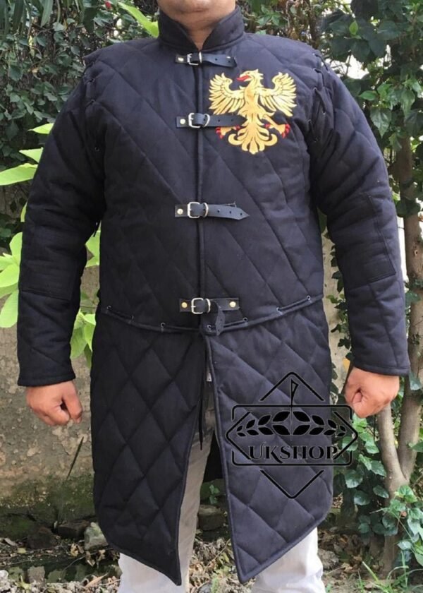 il fullxfull.2543496411 2fyd scaled New Golden Falcon Embroidered Gambeson, Padded armor, long sleeve gambeson, Thanks giving gift