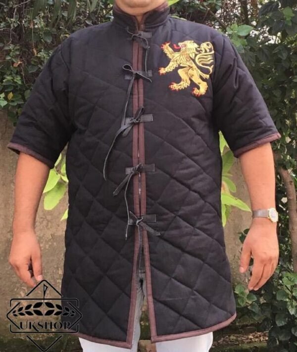 Gambeson with Embroidered Rampant Lion, Embroidered Gambeson, Thanks giving gift