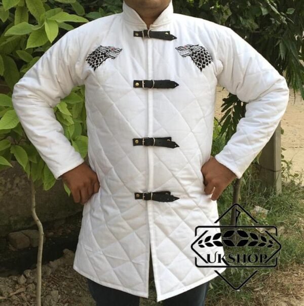 Medieval Gambeson with Wolf Face Design