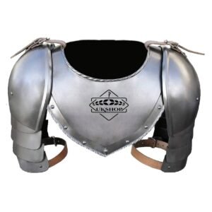 Medieval Gorget Spaulders - Mild Steel Shoulder Set Pauldrons Armor