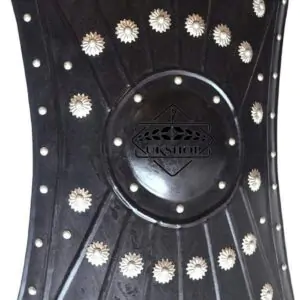 Medieval Barbarian Armor Templar Viking 18” Iron Shield| Handmade Battle Ready Functional Warrior Metal Shield Black | Thanks giving gift