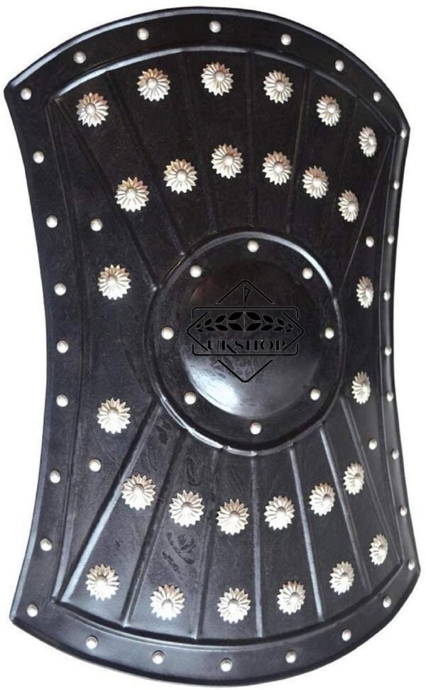 il fullxfull.2846964440 6ahh 1 scaled Medieval Barbarian Armor Templar Viking 18” Iron Shield| Handmade Battle Ready Functional Warrior Metal Shield Black | Thanks giving gift