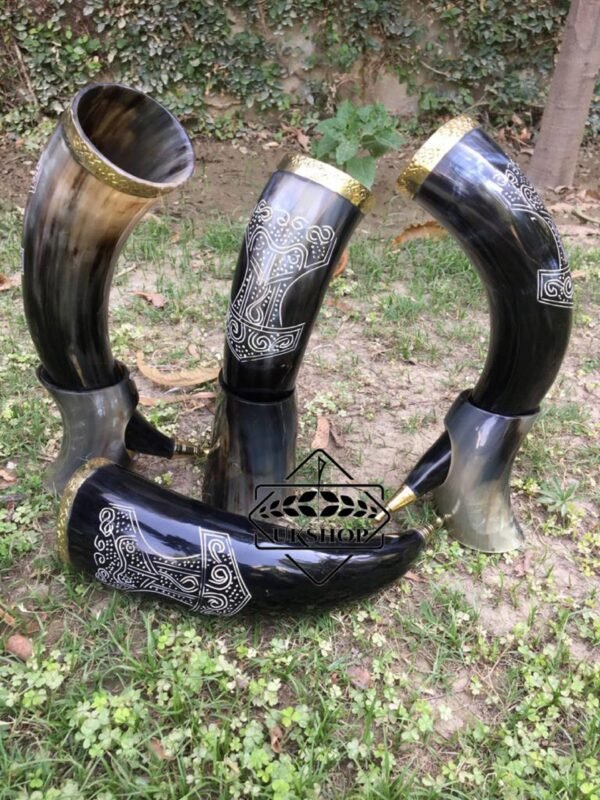 il fullxfull.3084908539 c3h3 scaled Handmade Viking Drinking Natural OX Horn, Drinking Horn, Thanks giving gift