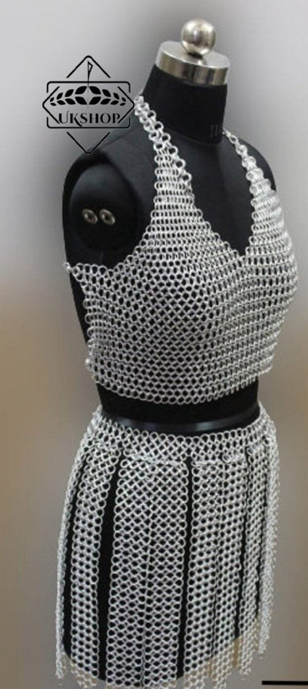 il fullxfull.3087414541 kkqk scaled Chainmail Top with Skirt, Aluminium Sexy Bra, Handmade gift