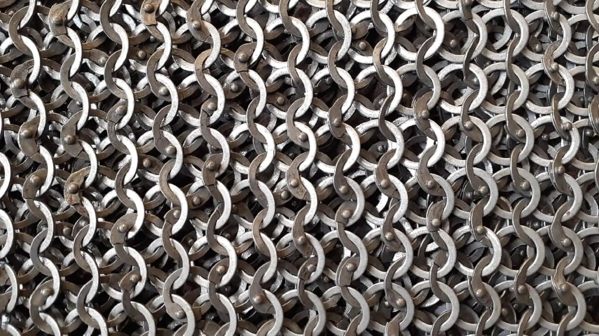 il_fullxfull.3117976107_s8ol.jpg Chainmail Sheet, 9mm Flat Ring Alt Solid Ring Riveted sheet, Thanks giving gift