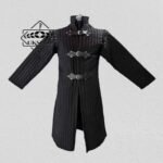 Medieval Gambeson Costume Black Cotton Fabric