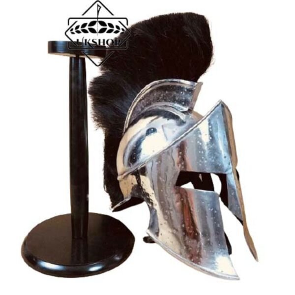 Great king Leonidas spartan 300 movie Helmet With Black Pom medieval ...