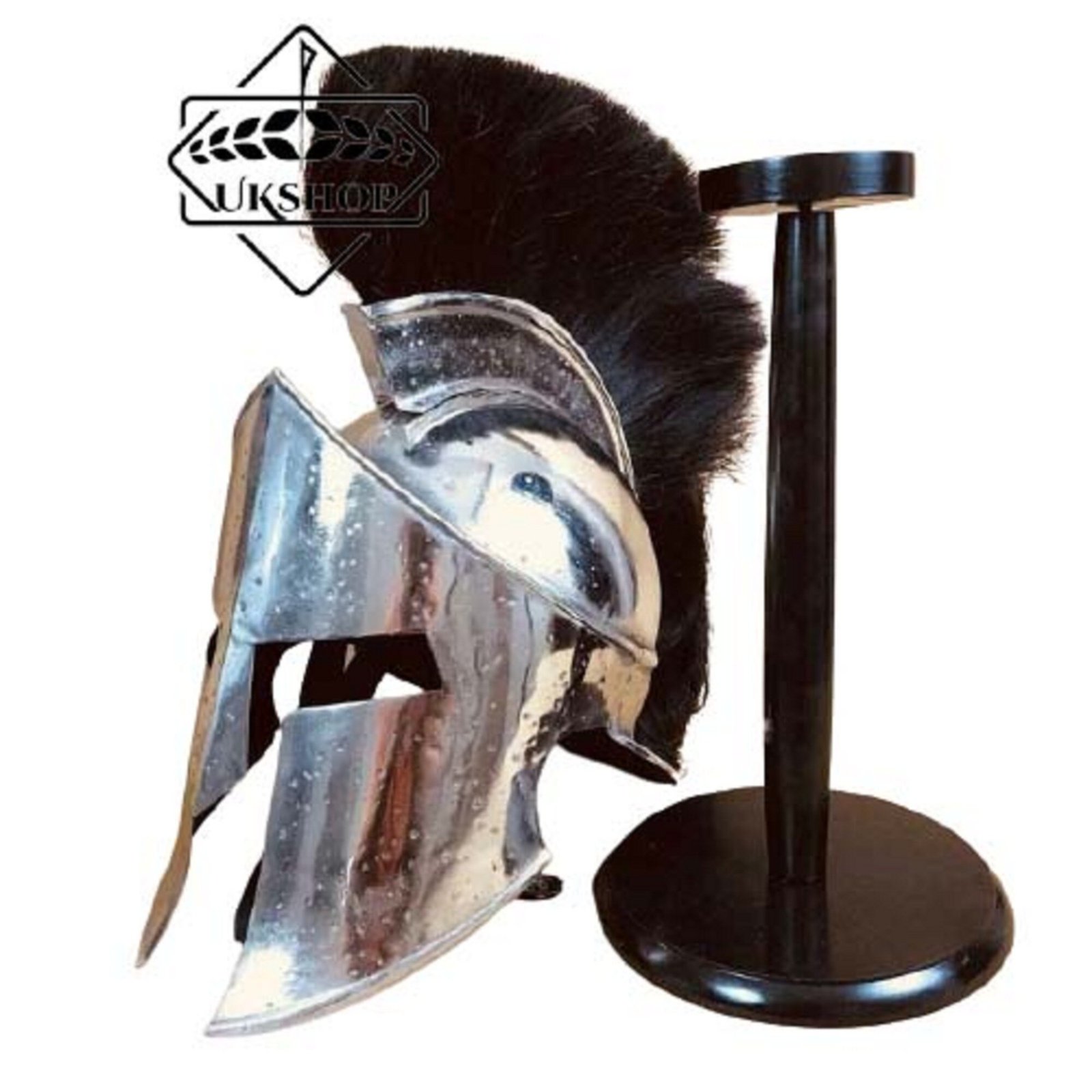 Great king Leonidas spartan 300 movie Helmet With Black Pom medieval ...