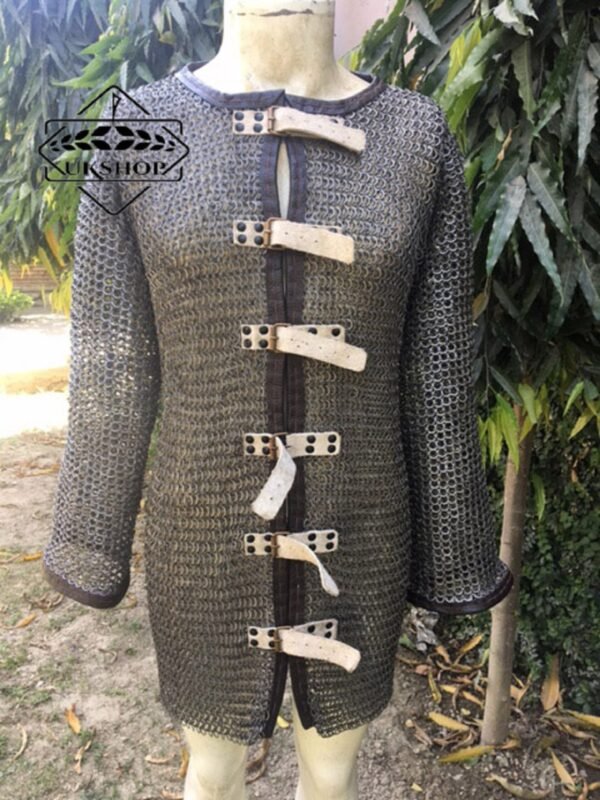 il fullxfull.3821933000 imx3 scaled 9mm Chainmail shirt, 9MM Flat Riveted with Solid Rings, Medieval opened chainmail shirt, Thanks giving gift