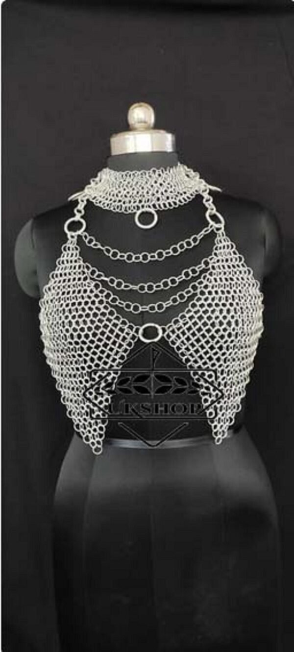 il fullxfull.4191645620 o5pt scaled Sexy Female Butted Chainmail Bra Aluminium, Chainmail top, mother day gift
