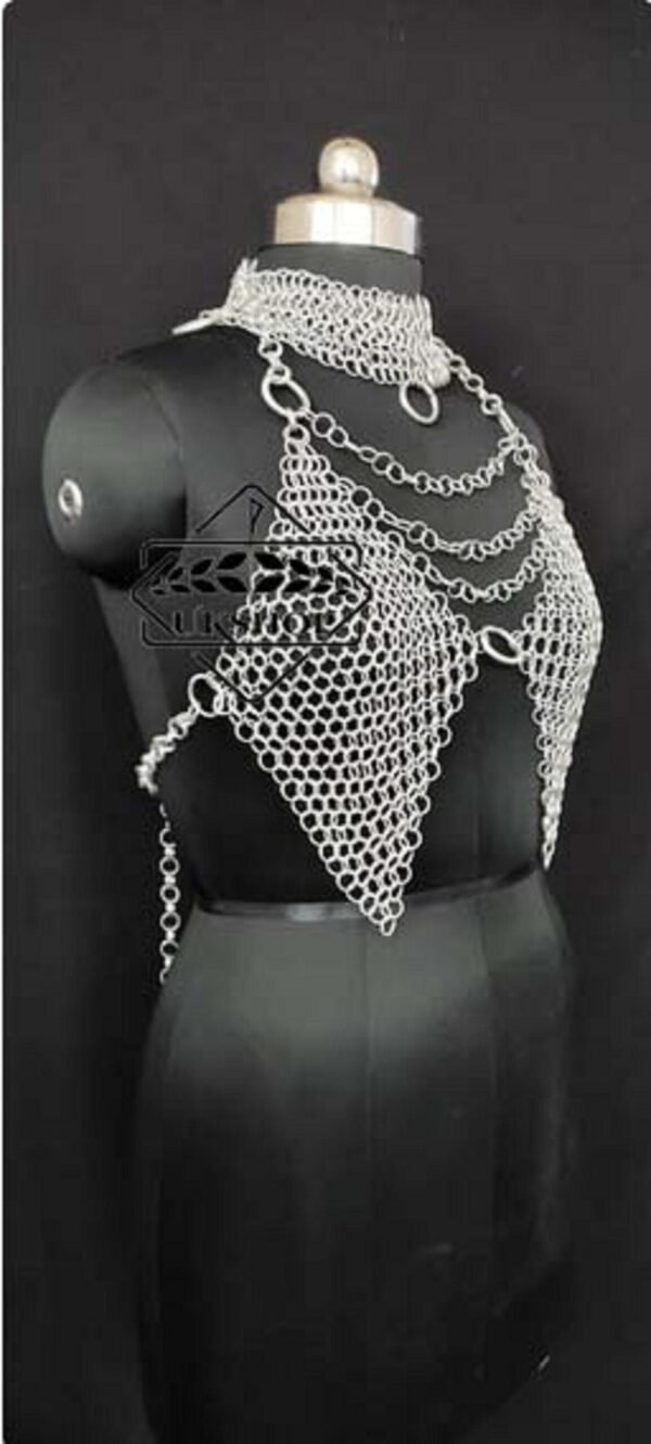 il fullxfull.4239305803 7kui scaled Sexy Female Butted Chainmail Bra Aluminium, Chainmail top, mother day gift