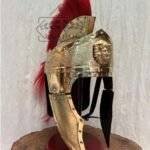 Vintage Roman Helmet 1.2 MM With Red Horse Hair Plume