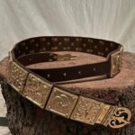 Rome Centurion Belt - Casted Brass with Brown Leather