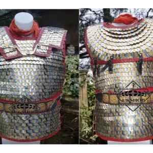 Brass Scale Lorica Squamata, Lorica squamata with large scales (36/26 ) MM alternating brass and steel , Thanks giving gift